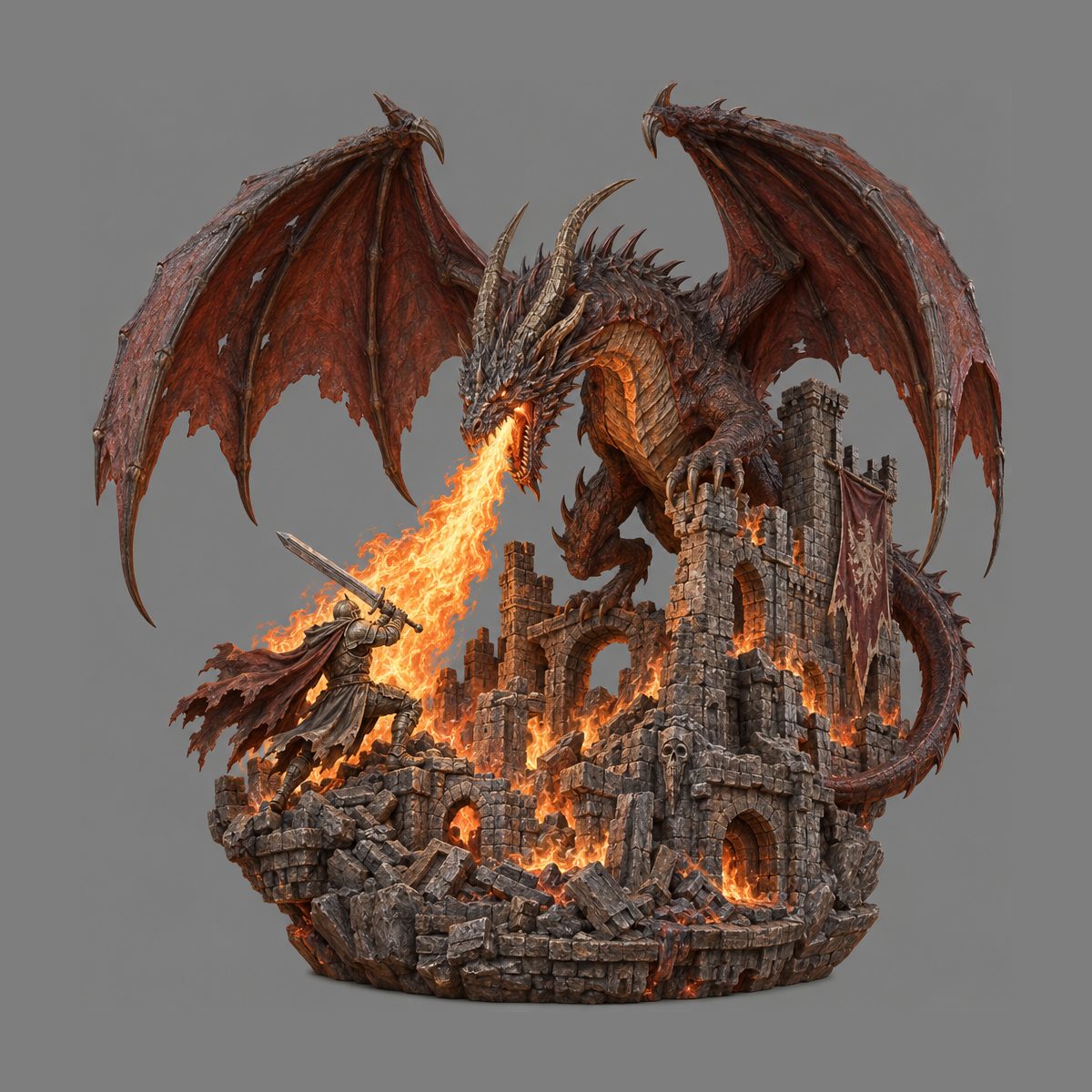 Dragon and ruins